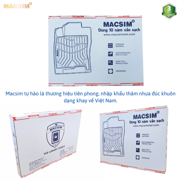 Thảm lót sàn ô tô nhựa TPE Silicon Kia  K5 2021+ Black Nhãn hiệu Macsim