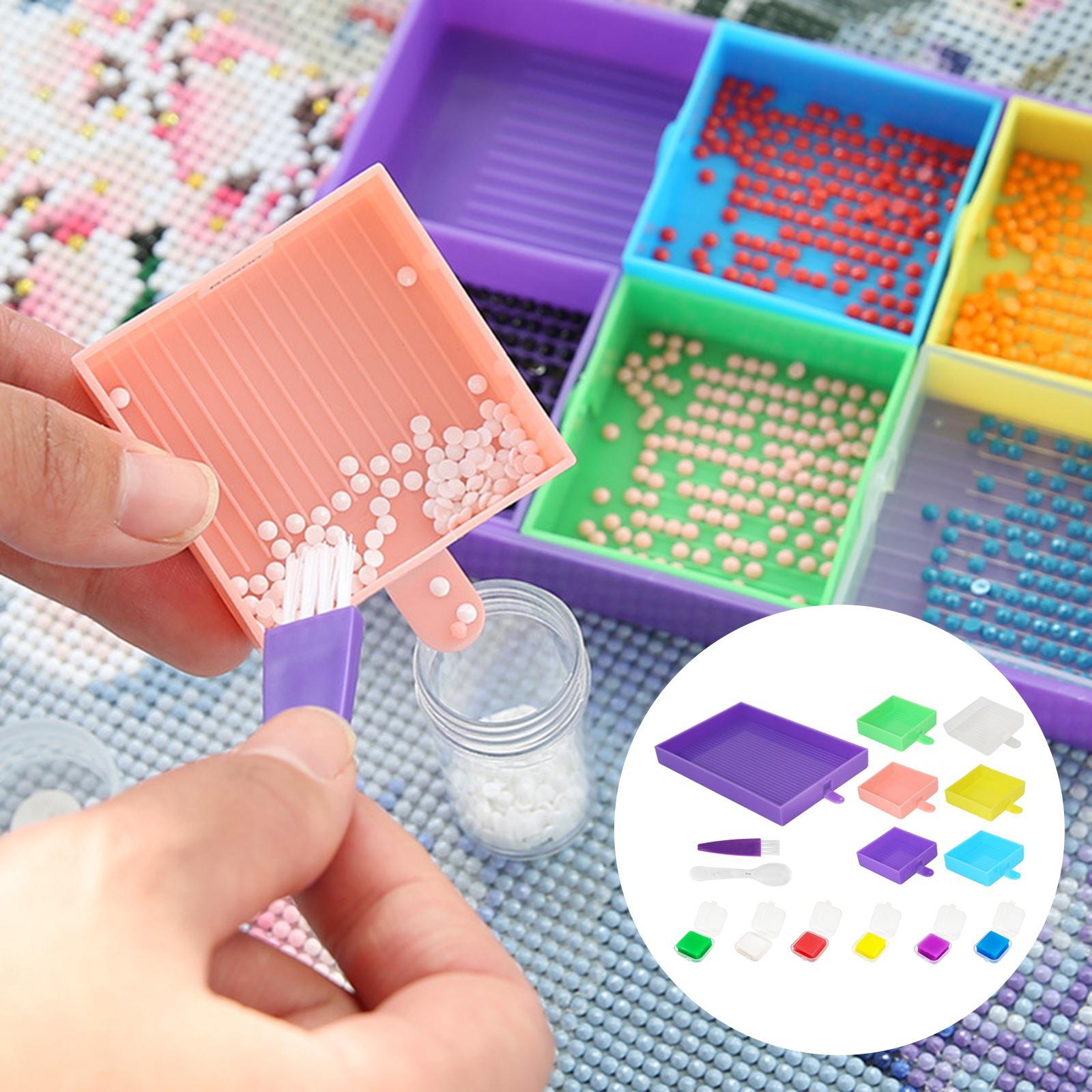 Diamond Paintings Tray Kits Glue Clay Muds Diamond Tray Dividers Container 5D Storage Organizer DIY Art Crafts Diamond Paintings Accessories
