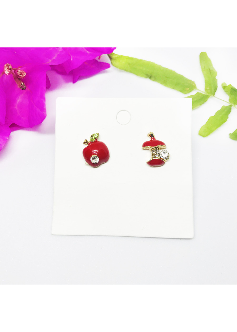 Bông tai nữ trái táo đỏ