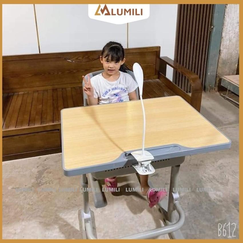 Bàn học cho bé Lumili M1 bàn ghế trẻ em mix nhỏ gọn đơn giản cho học sinh chống gù chống cận thông minh
