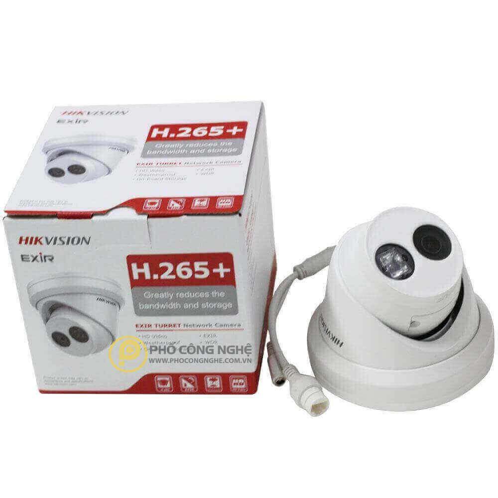Camera IP Bán Cầu Hikvision Turet DS-2CD2343G2-IU 2MP Tích Hợp Mic, H.265+,Hồng ngoại 30m.DC12V & PoE,WDR - Hàng Chính Hãng