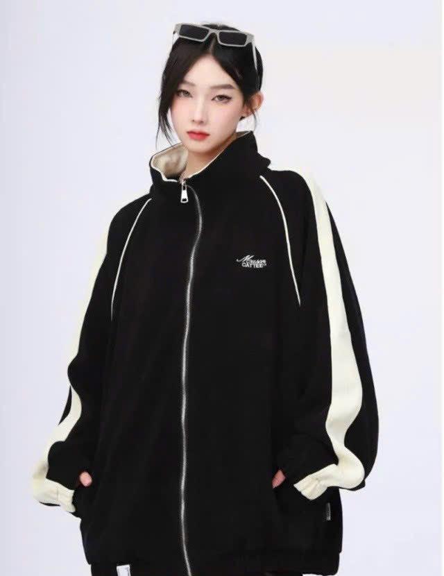 Áo khoác Dù Nam Nữ Chạy Sọc Thêu Chữ Form Rộng Cá Tính Thời Trang Siêu Đẹp HTM FASHION