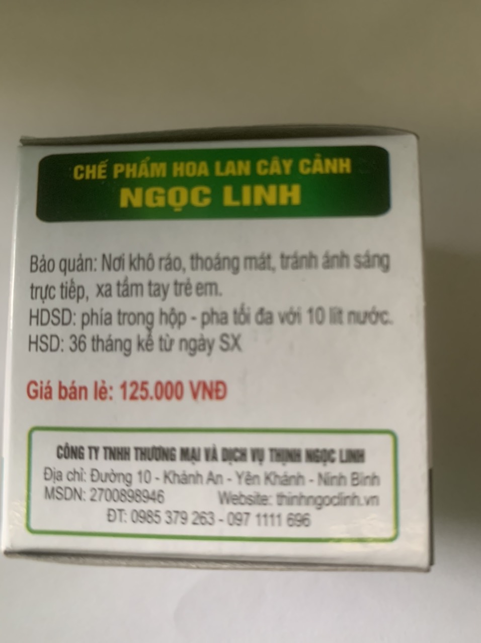 Các Chế phẩm Ngọc Linh chăm sóc hoa lan