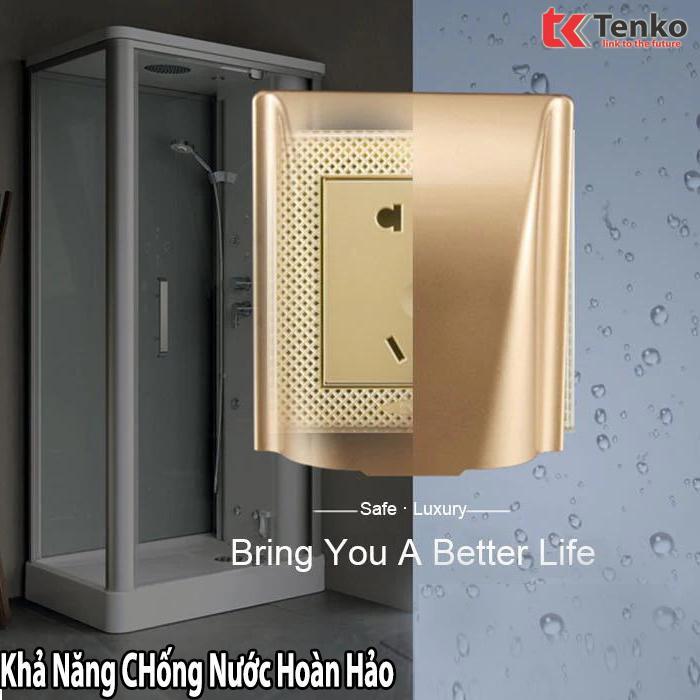 Mặt Chắn Nước Che Mưa Cho Công Tắc Ổ Cắm Vuông Chính Hãng Tenko TK-WB01 Màu Vàng