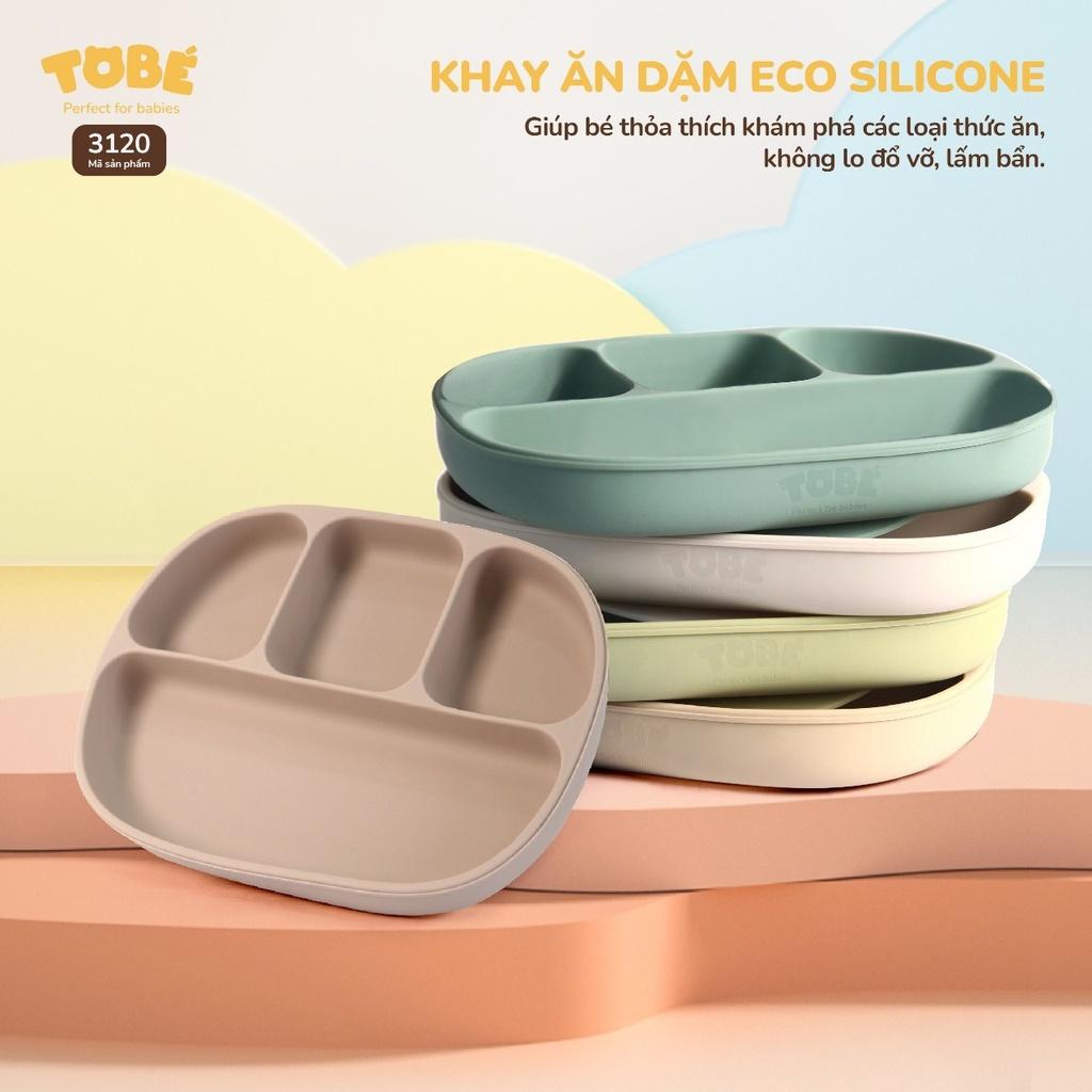 Khay ăn dặm cho bé TOBÉ Eco Silicone chống đổ an toàn