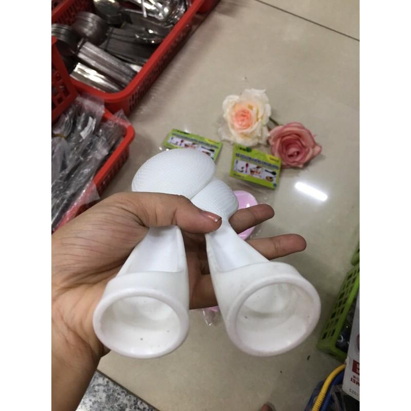 Vá cơm chống dính hình mặt cười 2 cái