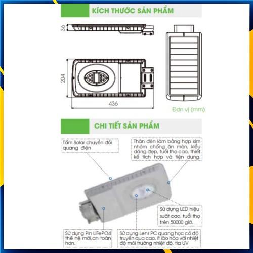 Đèn Năng Lượng Mặt Trời Sân Vườn Rạng Đông 15w - Hàng chính hãng