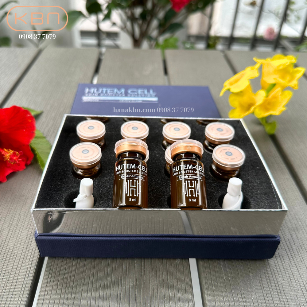 Tế Bào Gốc Tái Tạo Da Mặt Hutem Cell Hàn Quốc - Căng Bóng, Trắng Mịn, Mờ Nhăn, Mờ Nám Sạm