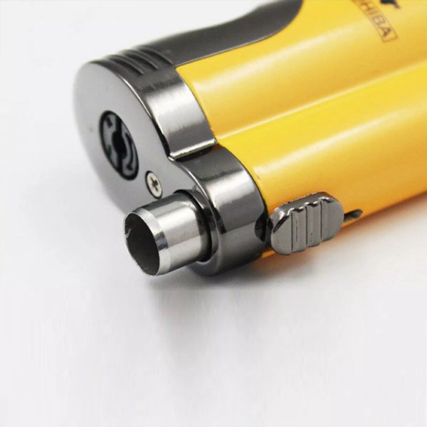 Bật Lửa Khò 2 Tia Kèm Đục , Có Ô Quan Sát Dung Lượng Ga COB-359 ( Giao màu ngẫu nhiên)