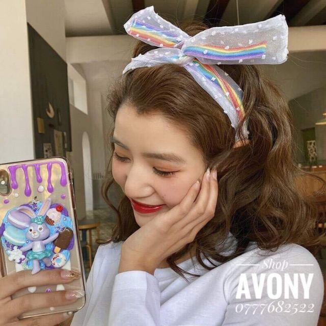 Scrunchies cầu vòng tuyết