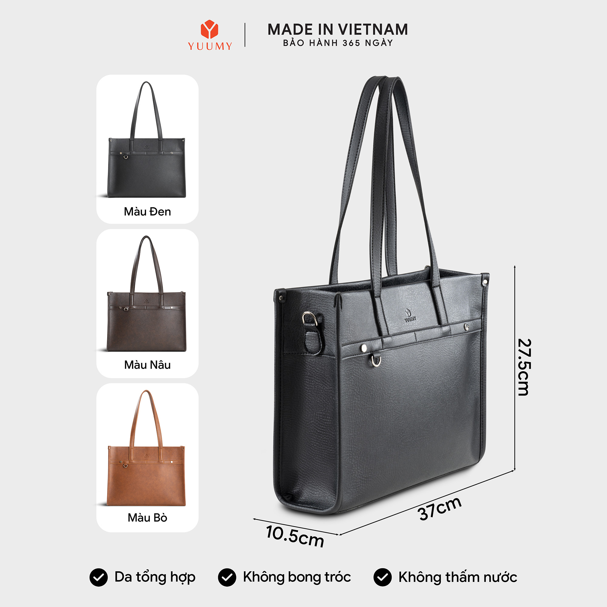 Túi Yuumy ( Thời trang nữ thanh lịch cỡ lớn - Túi xách da Bergen YTX83 )
