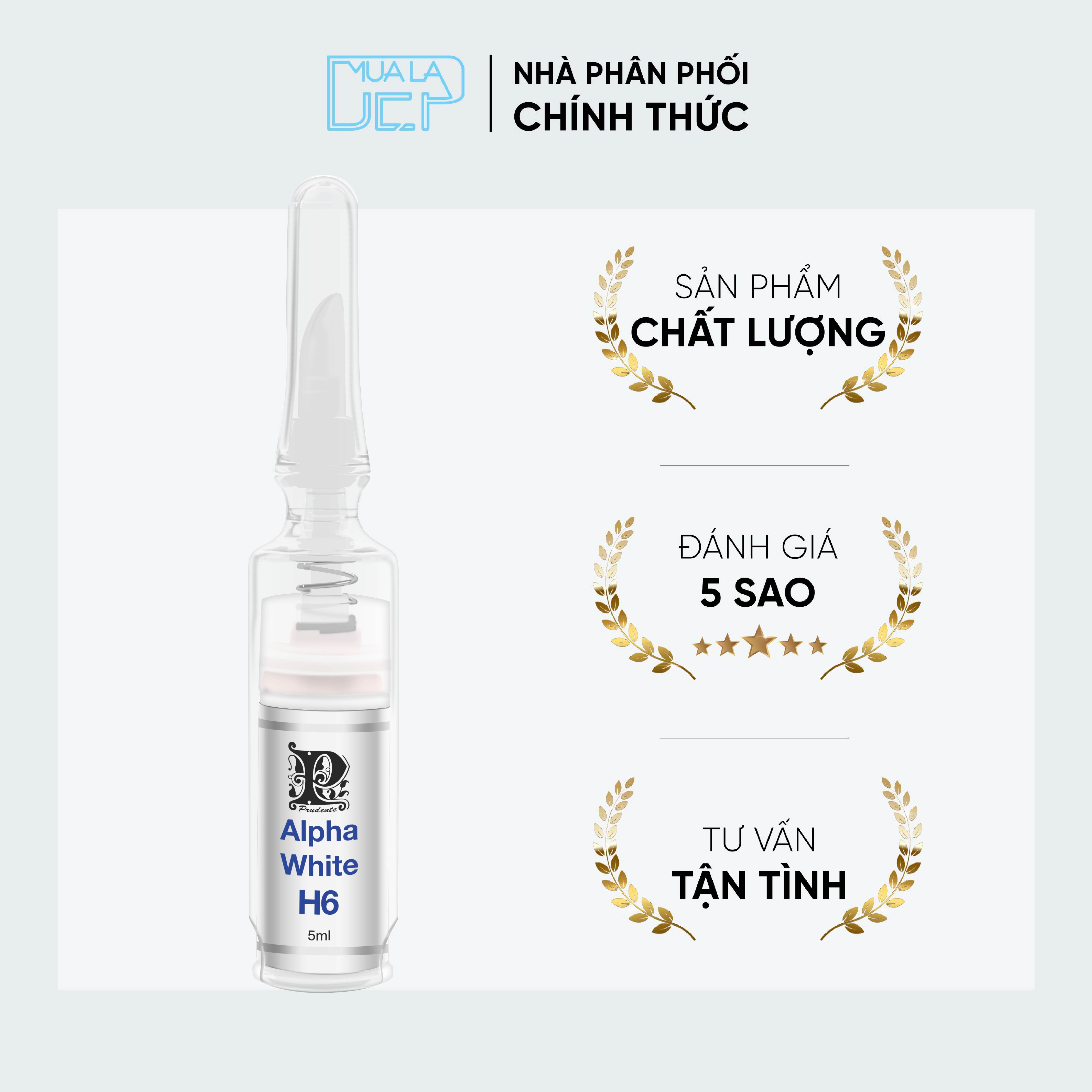 Kem Khử Thâm Mibiti Prudente Alpha White H6 Làm Sáng Nách Bẹn Mông (5ml)