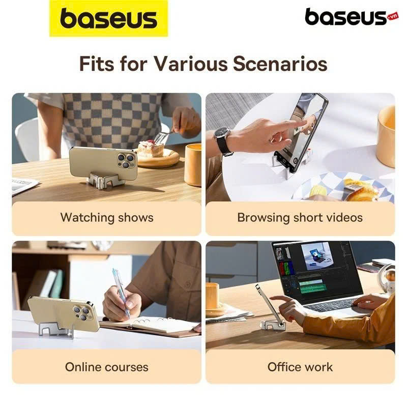 Giá Đỡ Điện Thoại Baseus Portable Series Folding Phone Stand Nhỏ Gọn Có Thể Xếp Lại [ hàng chính hãng ]