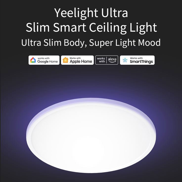 Đèn ốp trần Yeelight Smart LED Comet Ultra Slim Siêu mỏng hắt RGB Hỗ trợ HomeKit - Hàng Chính Hãng