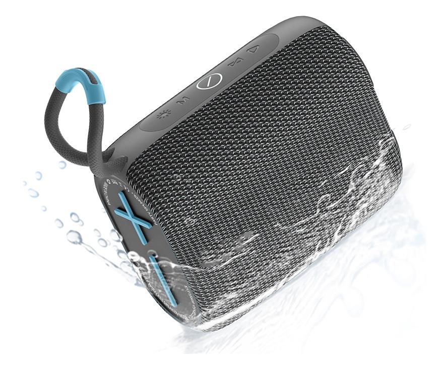 Loa di động thể thao bluetooth chống nước chuẩn IPx7 hiệu WIWU Thunder P26 trang bị đèn LED đổi màu, công nghệ Bluetooth 5.0, Nghe đài radio FM, thẻ SD, có jack âm thanh AUX 3.5mm, thời gian nghe nhạc lên đến 6h - hàng nhập khẩu