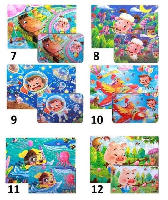 (có sẵn) Puzzle xếp hình 60 mảnh hộp sắt