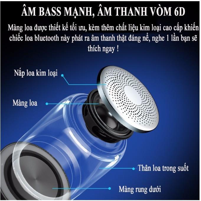 Loa Bluetooth Mini Led 7 Màu Trong Suốt Yayusi C7