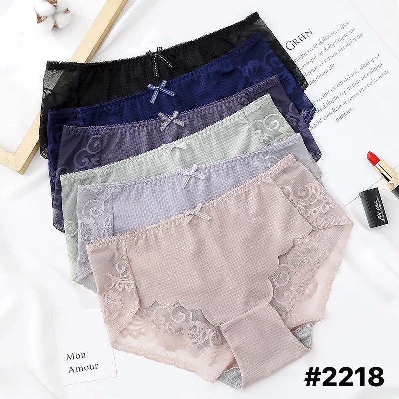 COMBO 3 QUẦN LÓT SU GÂN PHỐI REN SIÊU ĐẸP - 2218