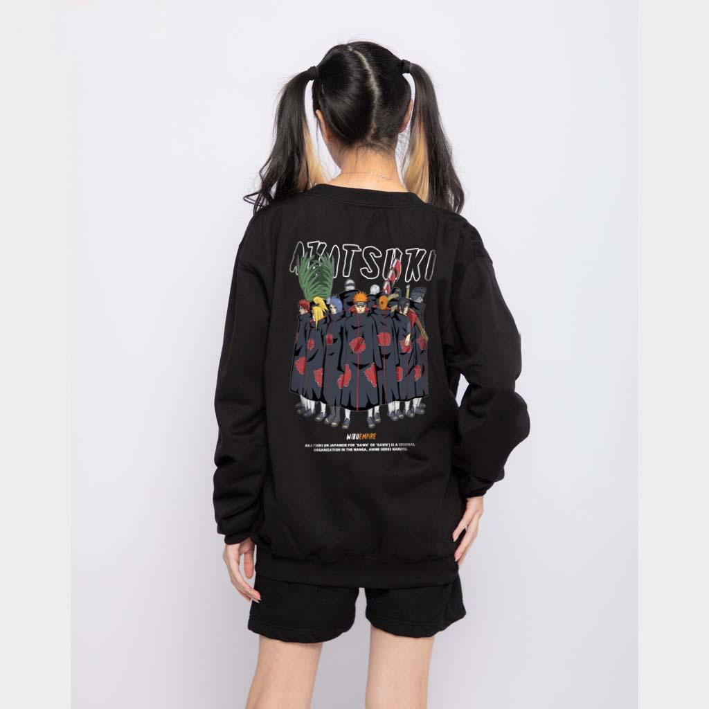 Áo Sweater Form Rộng AKATSUKI | Anime Naruto - Áo Sweater Nỉ Bông Form Rộn