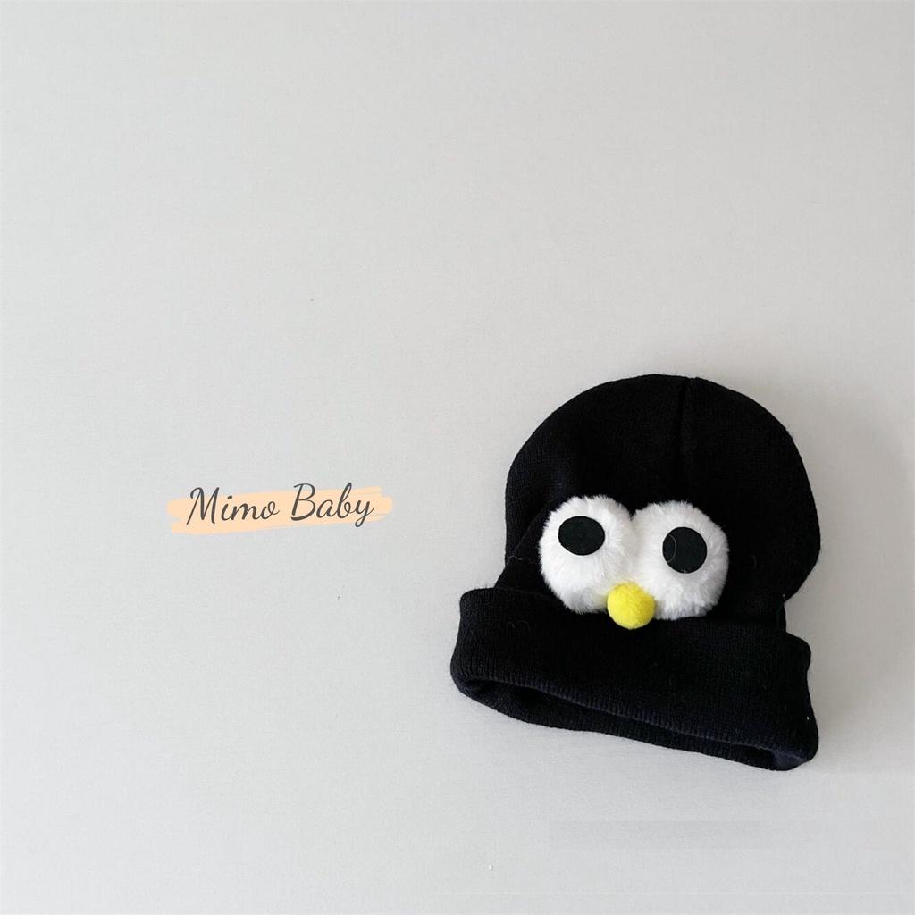 Mũ nón len mắt chim hoạt hình đáng yêu cho bé 1-12y Mimo baby ML34