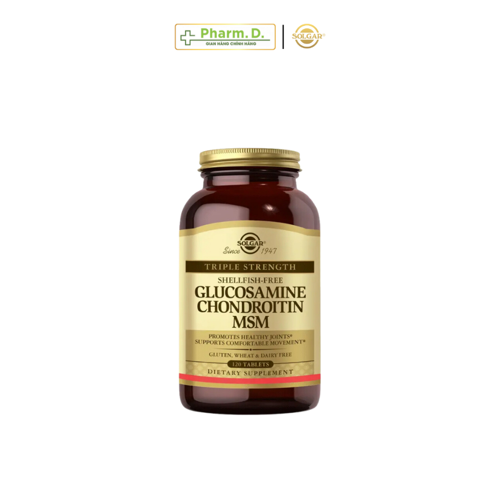 Viên Uống Solgar Hỗ Trợ Xương Khớp Triple Strength Shellfish-Free Glucosamine Chondroitin MSM
