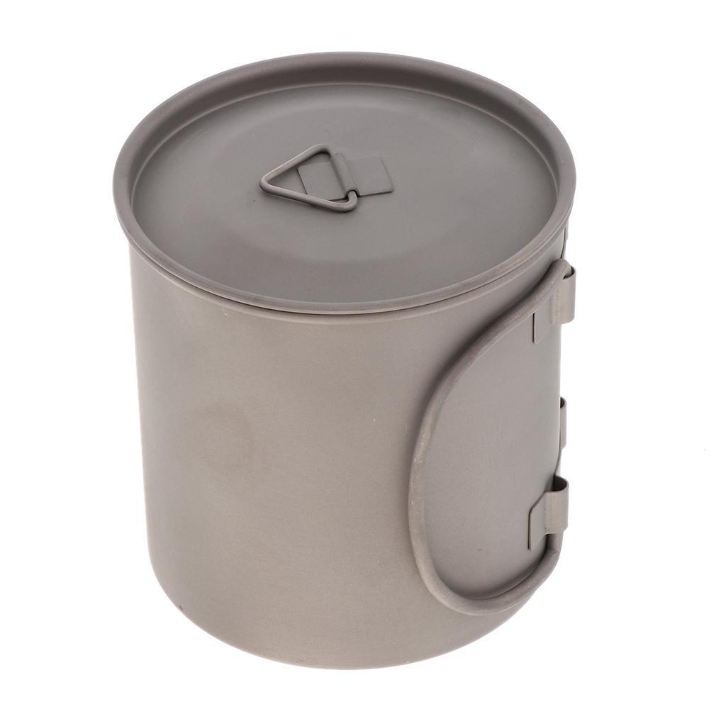 Titanium Outdoor Camping Cup Pot Travel Coffee Mug 400ml