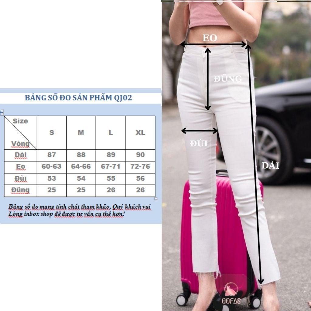 Quần Jean Nữ Dáng Loe, Rách Gấu – QJ02