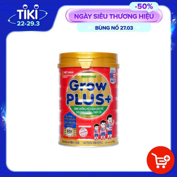 Sữa Bột Nutifood Grow Plus+ Đỏ (900g)