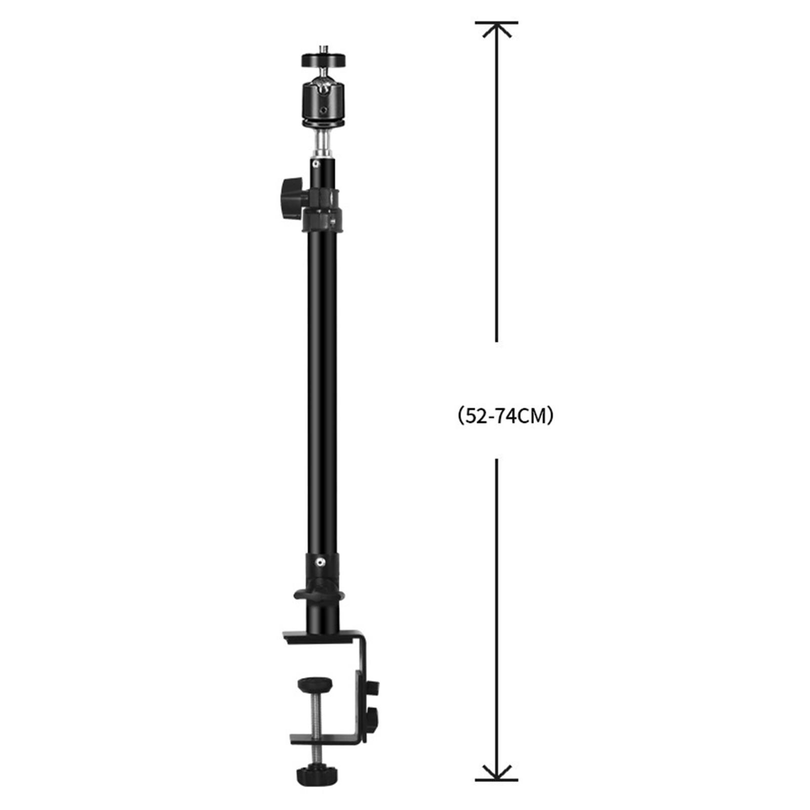 Live Streaming Desktop Bracket Kit, Retractable Aluminum Tabletop Stand Selfie Phone Holder for Makeup 6-10cm Width Phones Live Broadcast