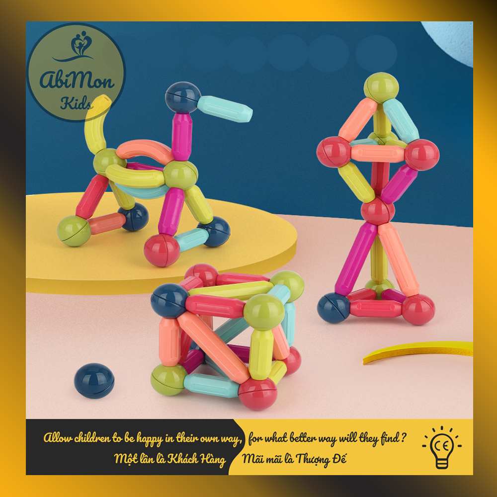 TẶNG QUÀ || Bộ Xếp Hình Nam Châm Cho Bé  || Montessori cao cấp || Đồ chơi Gỗ - Giáo Dục - An toàn - Thông minh