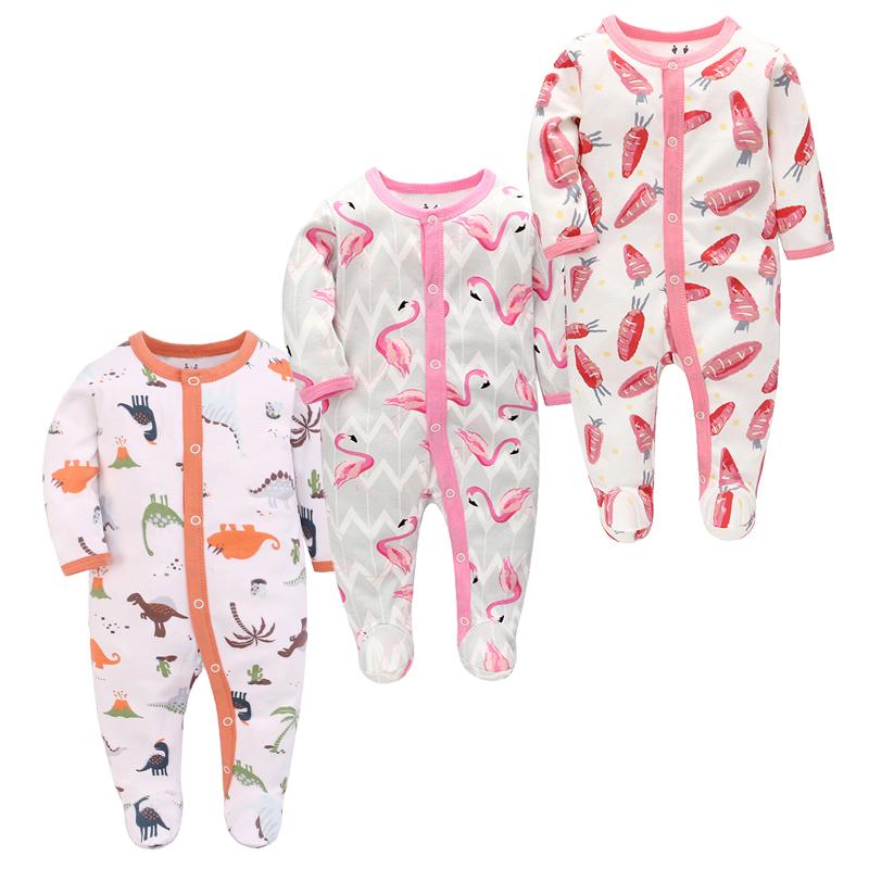 Mùa Thu Unisex Bé Romper Áo Liền Quần Dài Tay Mùa Đông Cho Bé Quần Áo 1/2/3 Sơ Sinh Bé Trai Gái Onesie 100% cotton Trẻ Sơ Sinh Hoạt Hình Bộ Đồ Ngủ
