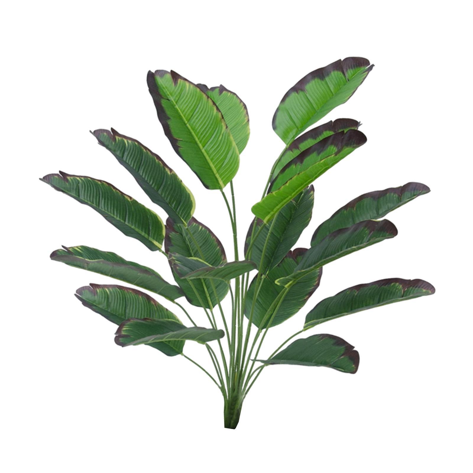 Faux Plants Fake Banana Tree Leaves Decor Welcoming Pot Plants Simulated Green Plants Artificial Potted for Bedroom Fireplace