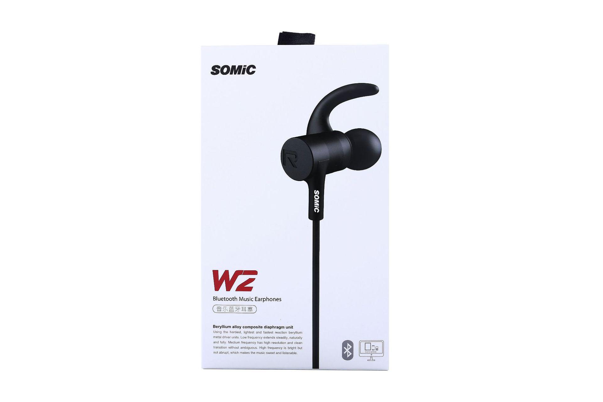 Tai nghe treo cổ thể thao Somic/Somic W2 phong cách mới nhất Tai nghe nhét trong tai âm thanh nổi chạy không dây