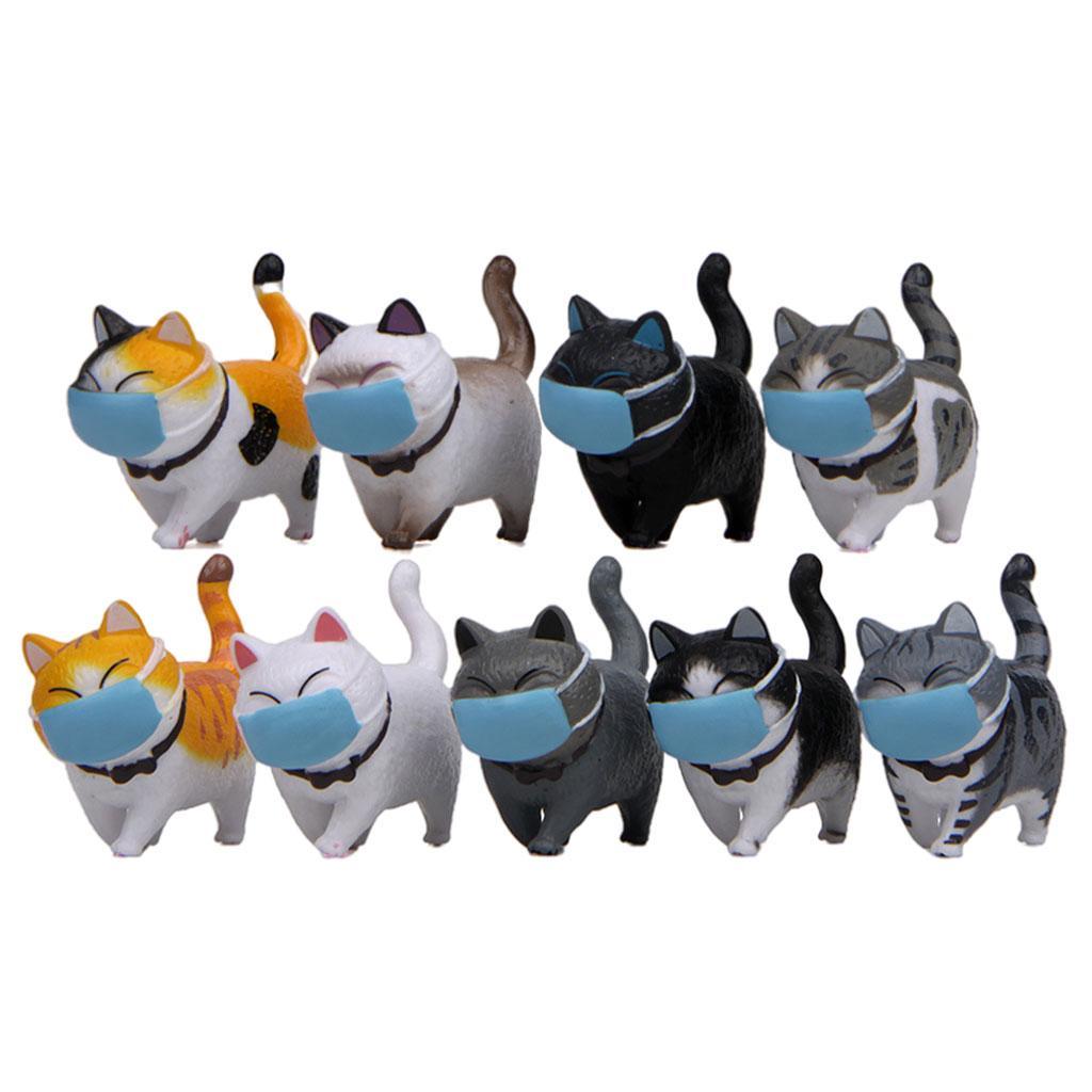 Cat Doll Figures Decor Doll House Pet Toy Crafts A