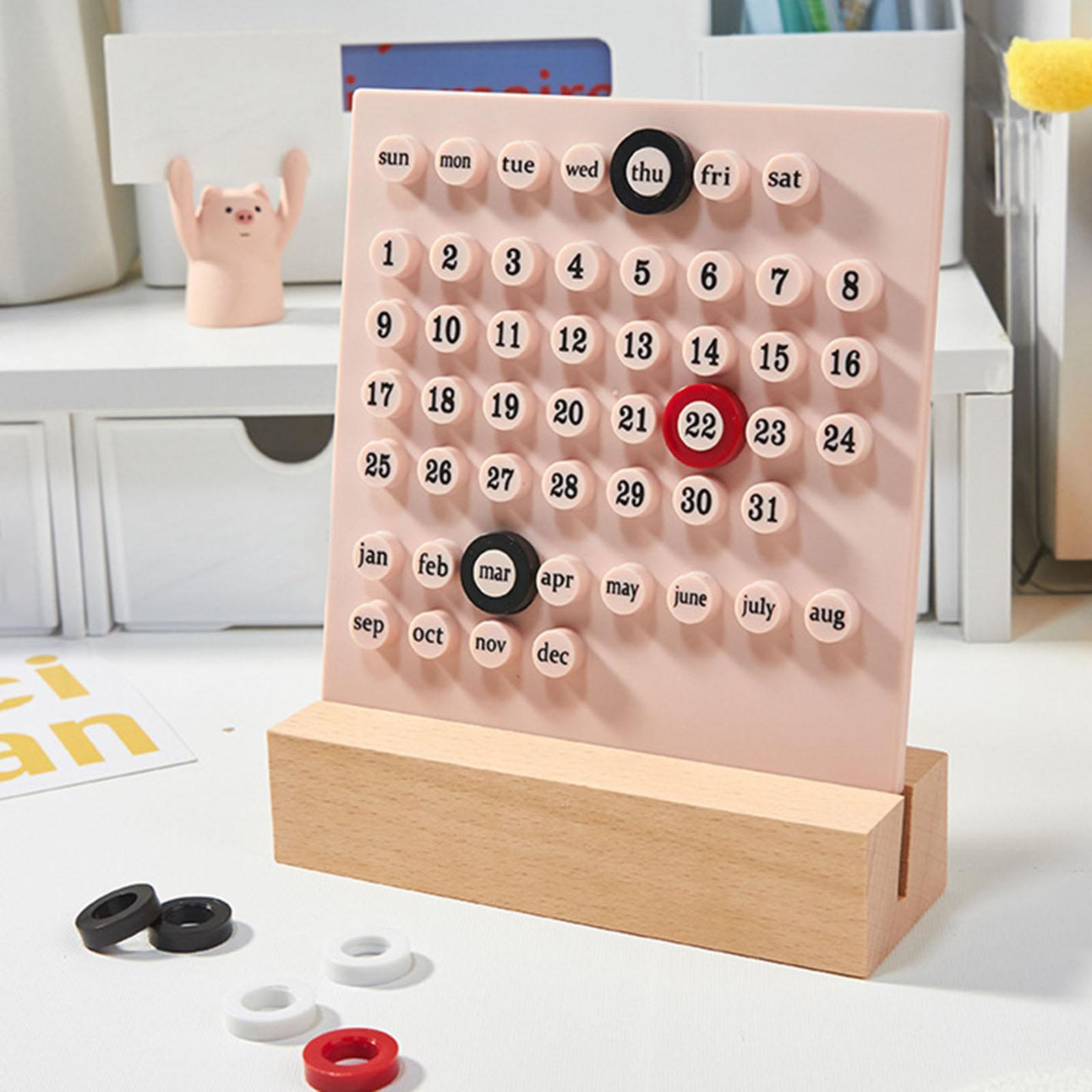 Cute Desk Calendar DIY Educational Toy Supplies Kids Calendar for Decor Desktop Tabletop