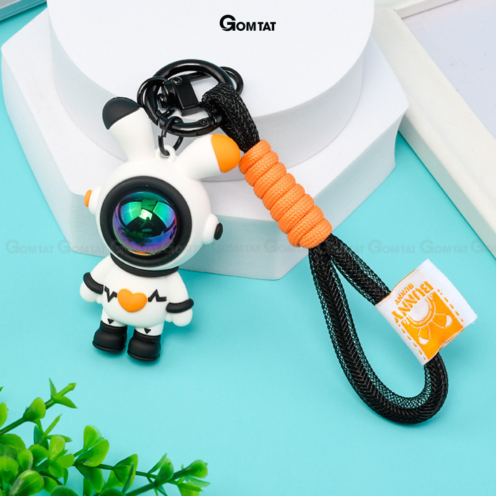 Móc khóa gấu trái tim cute, móc treo trên balo, túi xách siêu dễ thương - GAUTIM-KEY-005