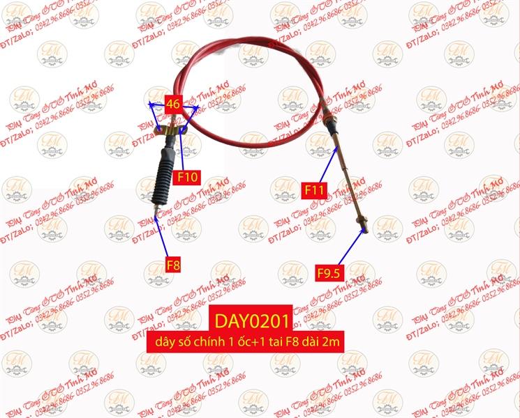 Dây số chính 1 ốc+1 tai F8 dài 2m