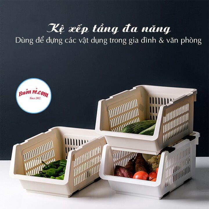 Kệ xếp tầng Việt Nhật đa năng đựng đồ tiết kiệm không gian bền đẹp (1 tầng, 2 tầng)