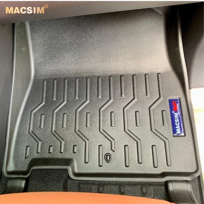 Thảm lót sàn xe ô tô Kia Carnival Nhãn hiệu Macsim chất liệu nhựa TPV cao cấp màu đen 7 chỗ