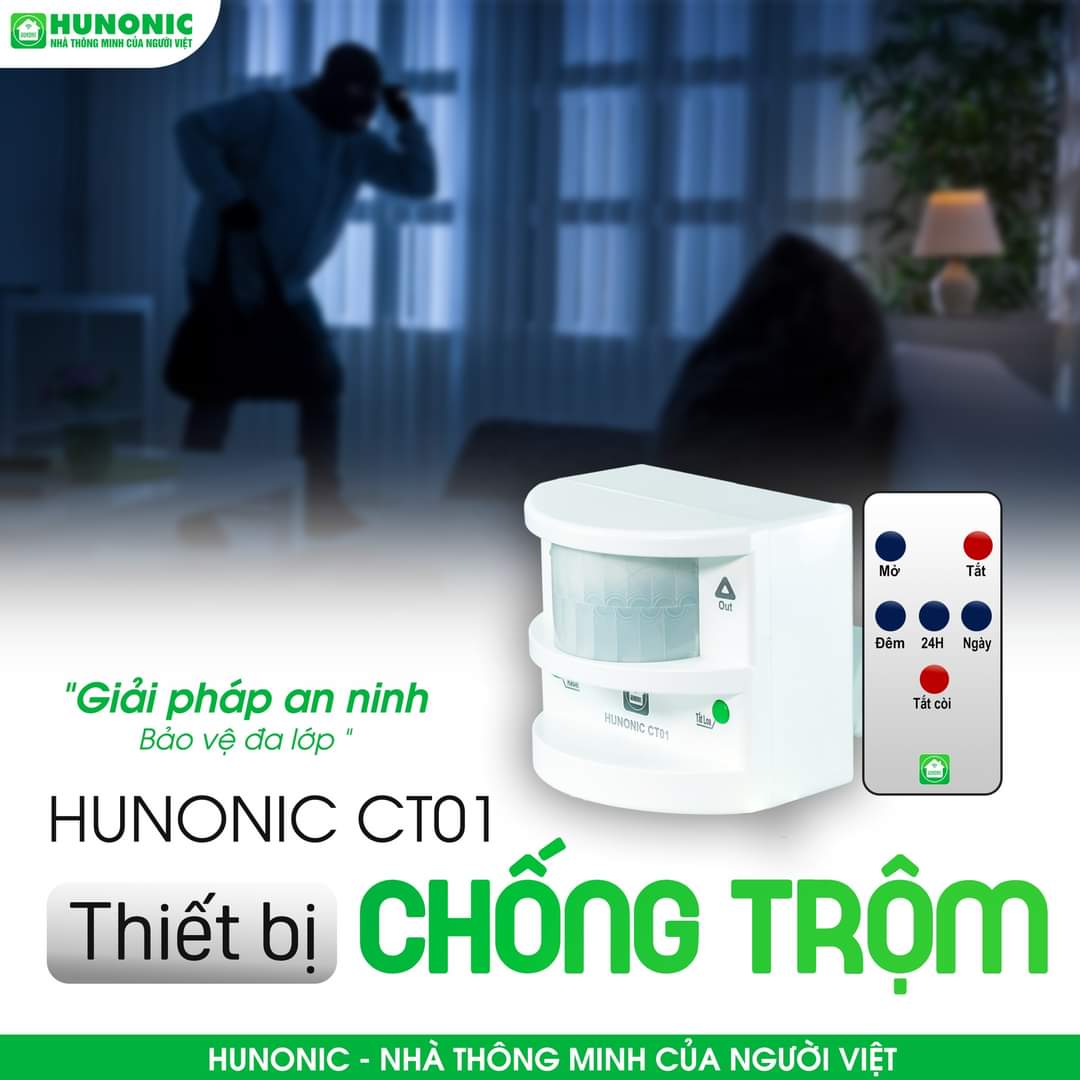 Thiết Bị Chống Trộm Và Báo Khách Đa Năng Hunonic CT01 Bảo Hành 12 Tháng 1 Đổi 1