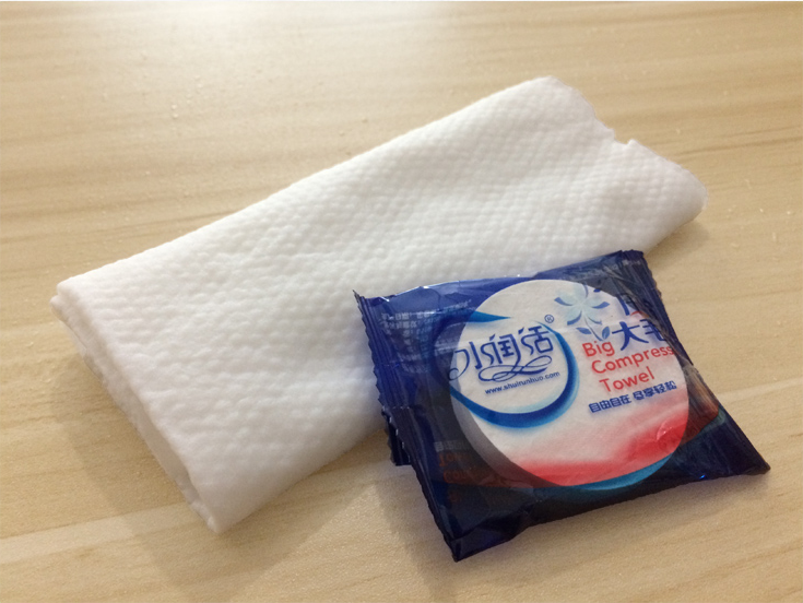 Khăn Du Lịch cotton dạng nén dùng 1 lần , Khăn Đa Năng Tự Nhiên Thấm Nước Tốt GD580-KtamN-xanh