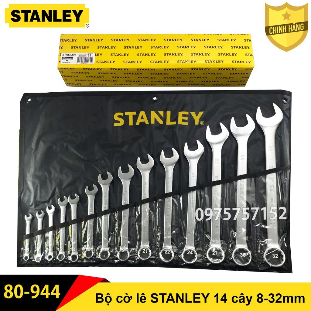 Bộ cờ lê cao cấp STANLEY 14 chi tiết 8-32mm (Vòng miệng - Đầu tròng) - Chính hãng STANLEY 80-944