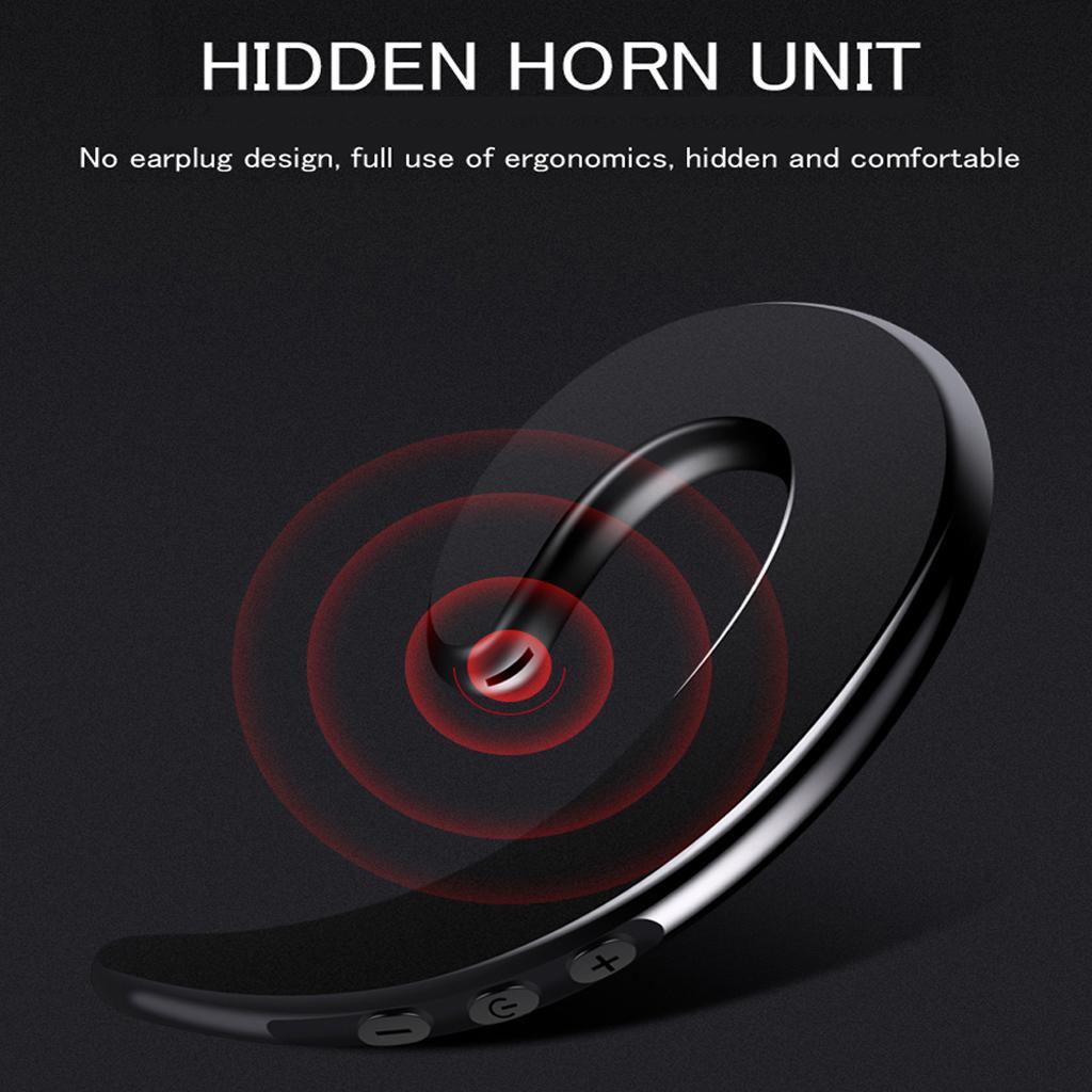 2 Pieces Bluetooth Bone Conduction Headphones Wireless Earphone Headset Mic