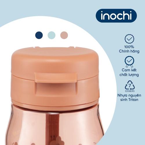 Bình nước Inochi - Kita Fami 350ml màu Xanh chàm/Xanh ngọc/Cam sữa