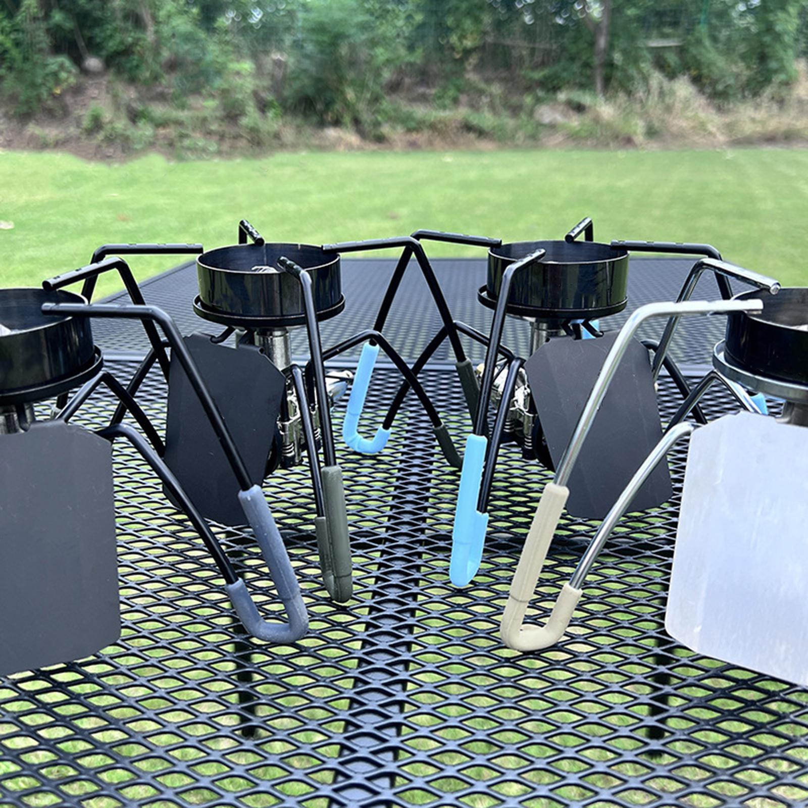 4x Spider  Leg Protector Silicone Tube Anti Scald Practical Durable Anti Slip Furnace Burner Leg Cover for Hiking BBQ Cookware Supplies