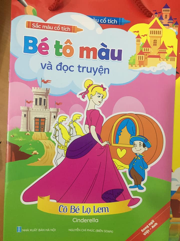 BÉ TÔ MÀU VÀ ĐỌC TRUYỆN--- 8 cuốn--COMBO 2 TRONG 1-VỪA TÔ MÀU-- VỪA ĐỌC TRUYỆN