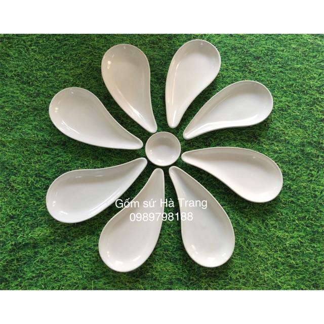 Set đĩa hoa 8 cánh gốm sứ Bát Tràng cao cấp
