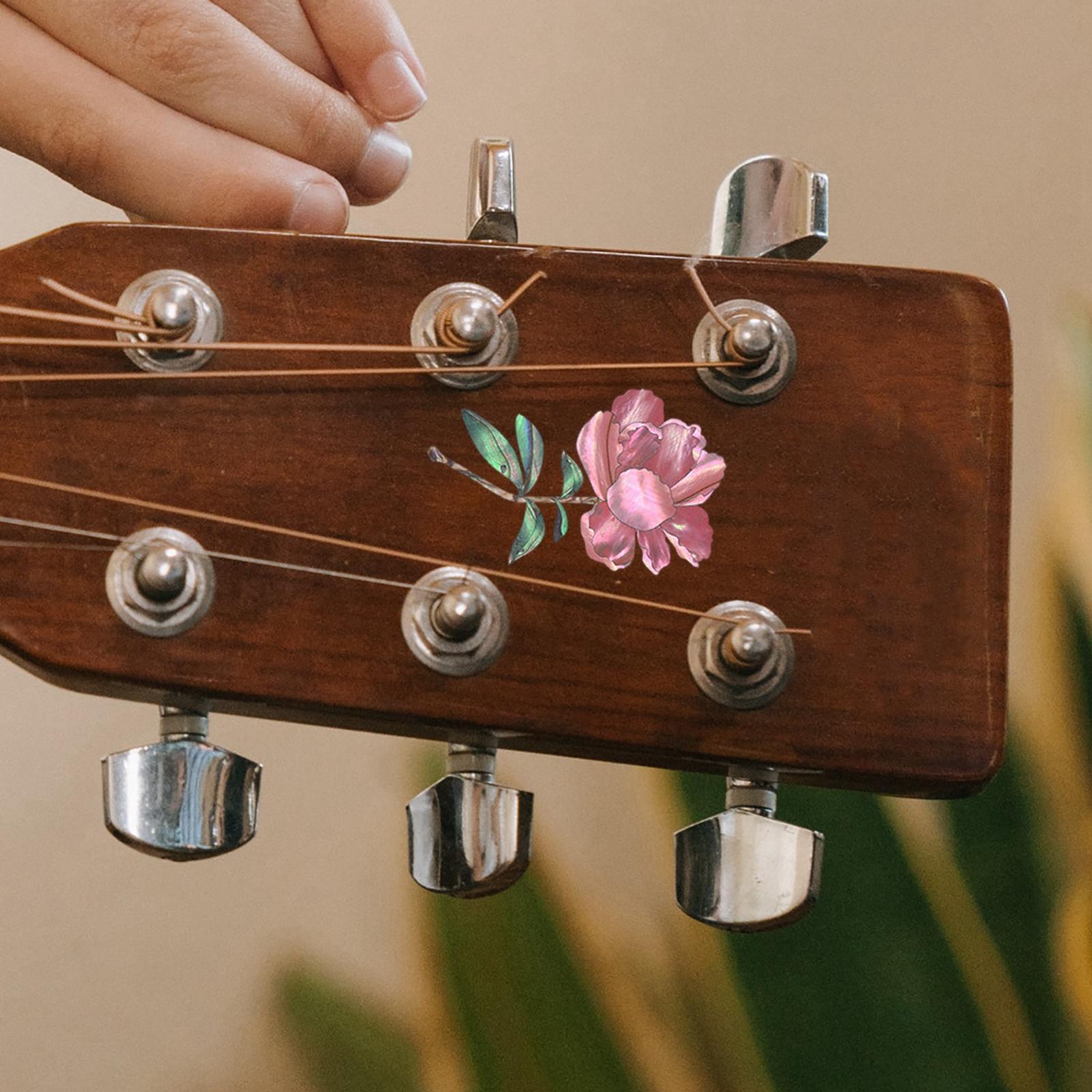 Guitar Stickers Fret Markers DIY Decoration Markers Gifts Red Flower