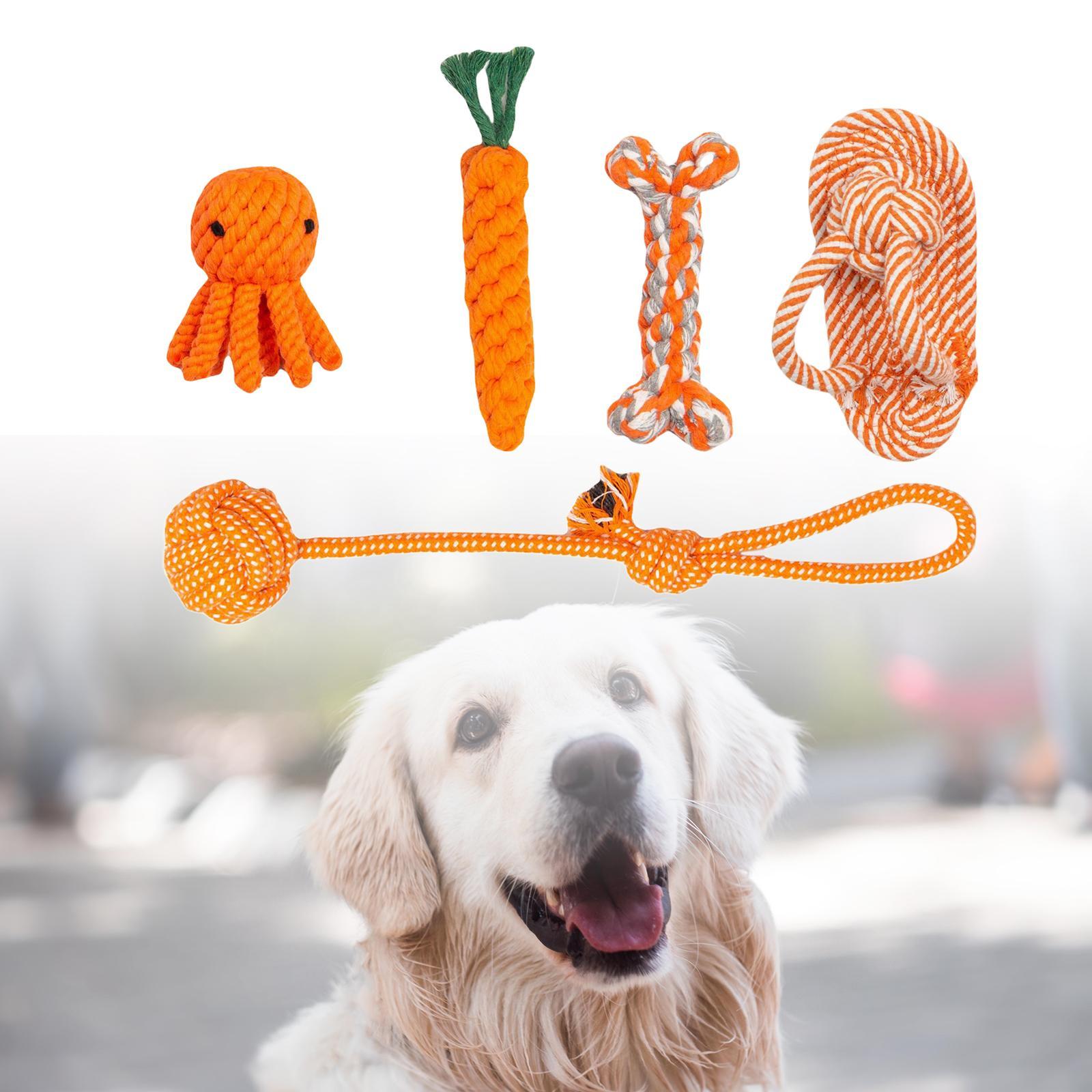 5Pcs Dog Chew Toys Puppy Chew Toys for Teething for Small Medium Large Dogs