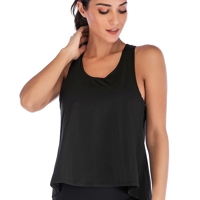 Áo yoga liền mạch cả hai mặc áo thể thao crop top tập luyện phụ nữ không tay lái xe phòng tập thể dục mặt hàng đầu Color: gray Size: S